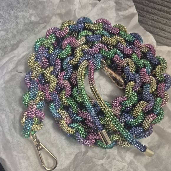 Coach Crystal Rainbow Ombre Signature Tabby Shoulder/Crossbody Bag - Picture 8 of 17